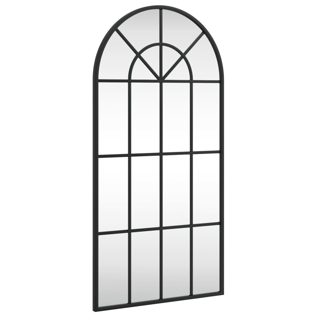 Miroir mural noir 40x80 cm en fer courbé