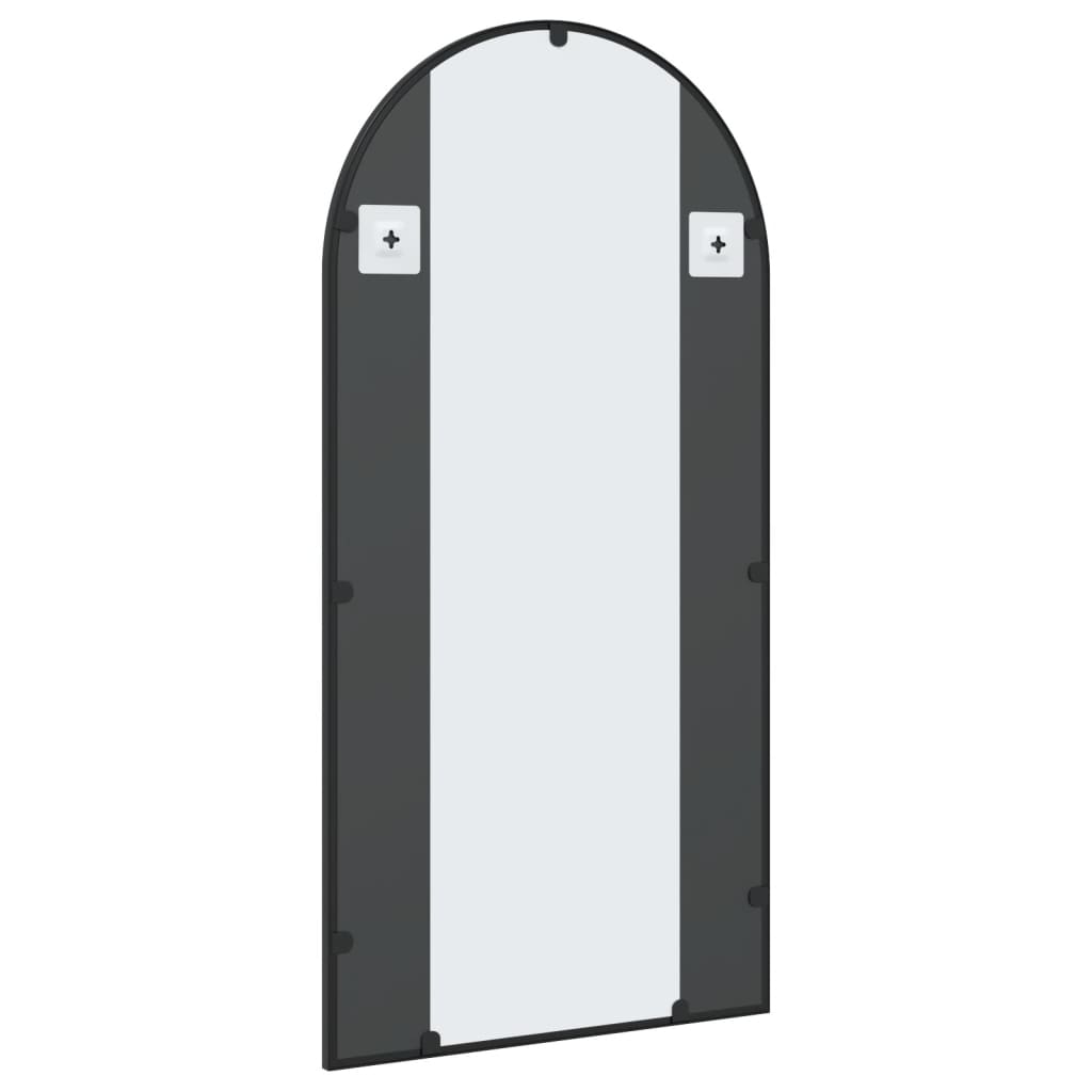 Wall Mirror Black 50x100 cm Arched Iron