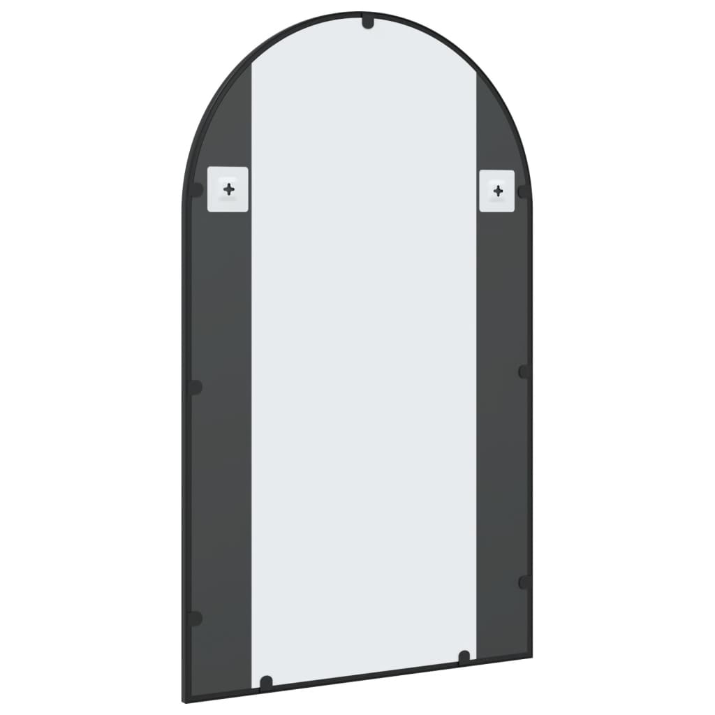Wall Mirror Black 60x100 cm Arched Iron