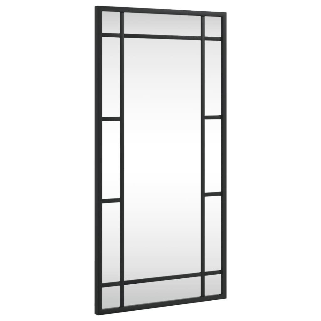 Miroir mural Noir 30x60 cm Rectangulaire Fer