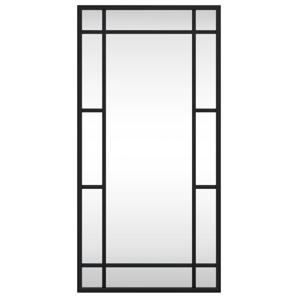 Miroir mural Noir 30x60 cm Rectangulaire Fer