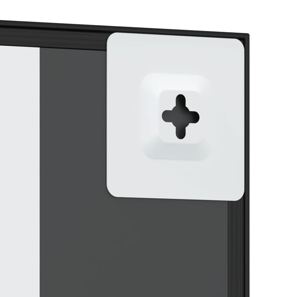 Miroir mural Noir 30x60 cm Rectangulaire Fer