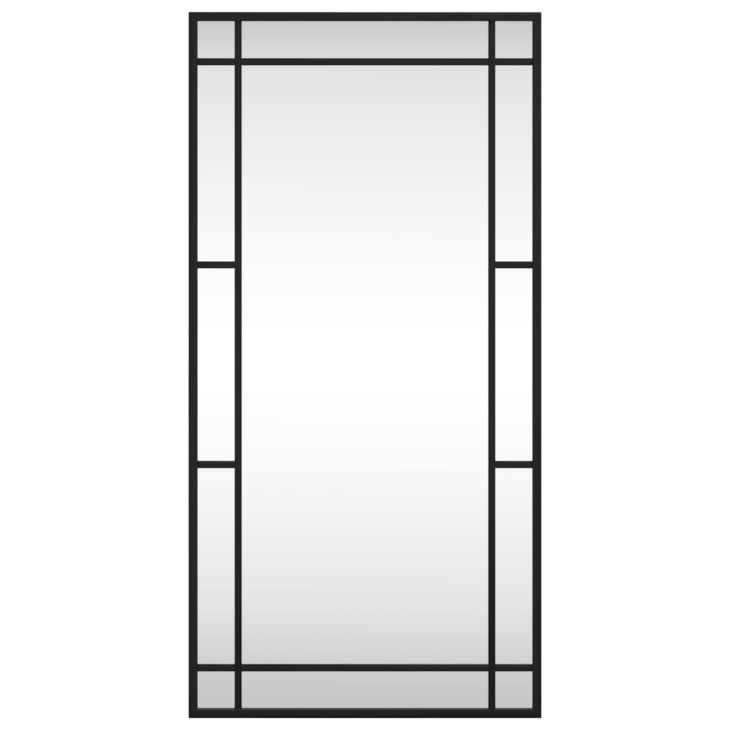 Wandspiegel Schwarz 40x80 cm Rechteckig Eisen