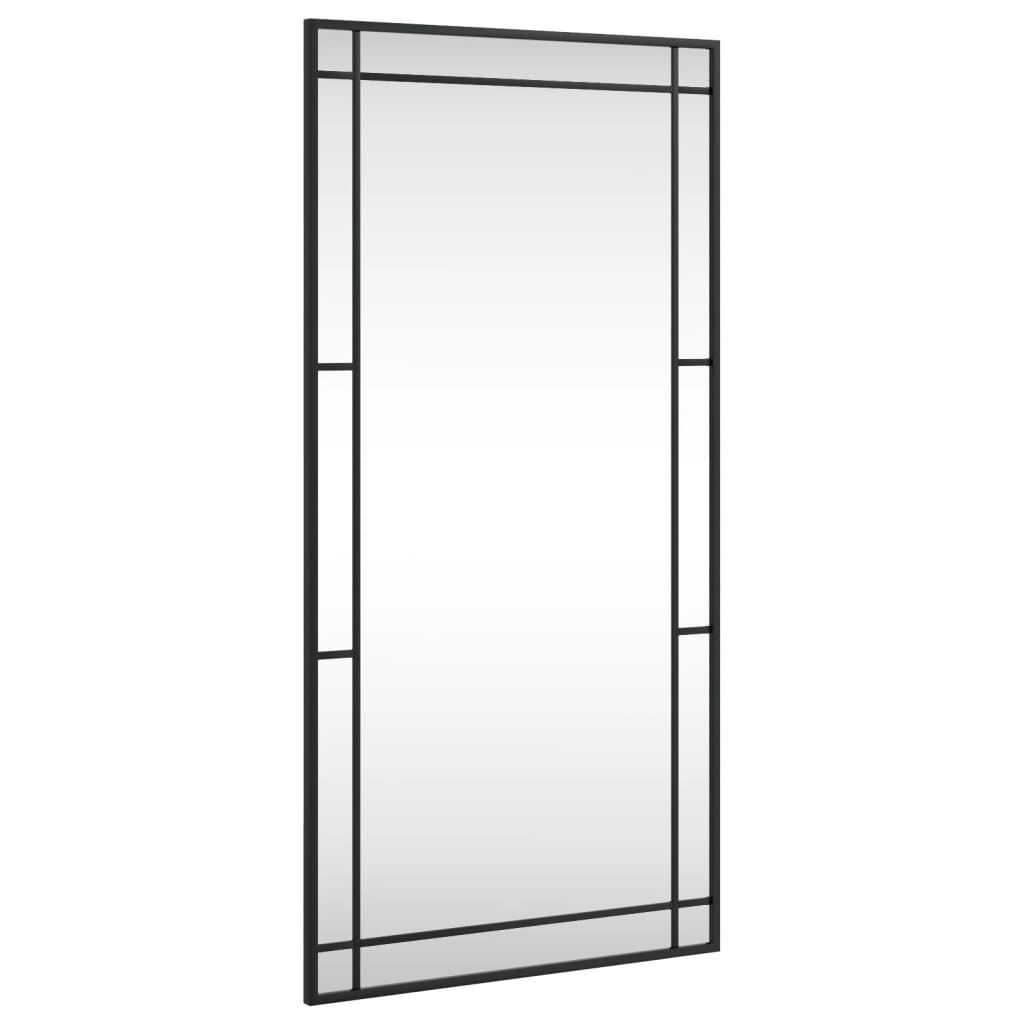 Miroir Mural Noir 50x100 cm Rectangulaire Fer