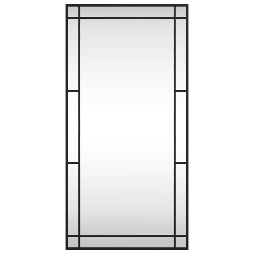 Miroir Mural Noir 50x100 cm Rectangulaire Fer