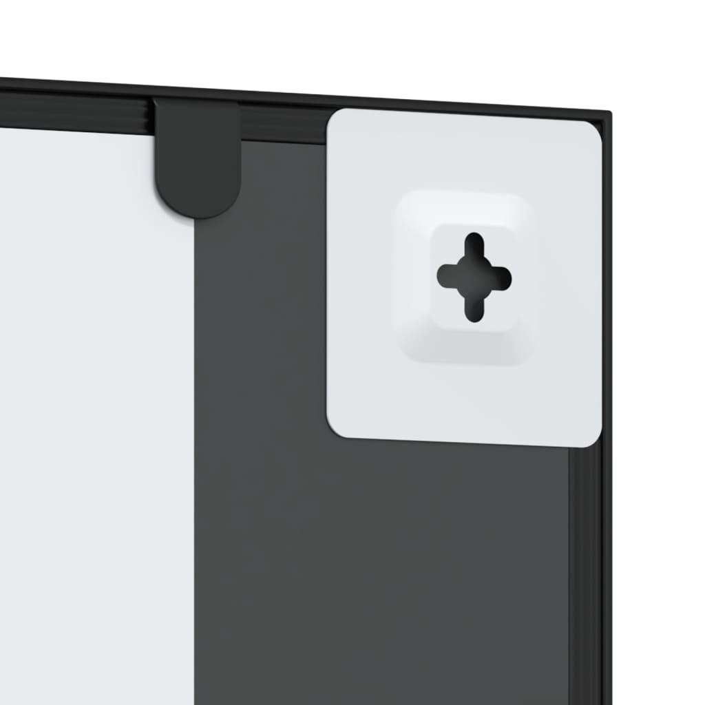 Miroir Mural Noir 50x100 cm Rectangulaire Fer