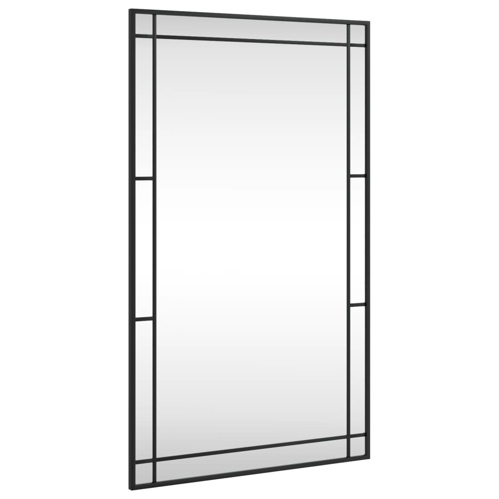 Black Wall Mirror 60x100 cm Rectangular Iron