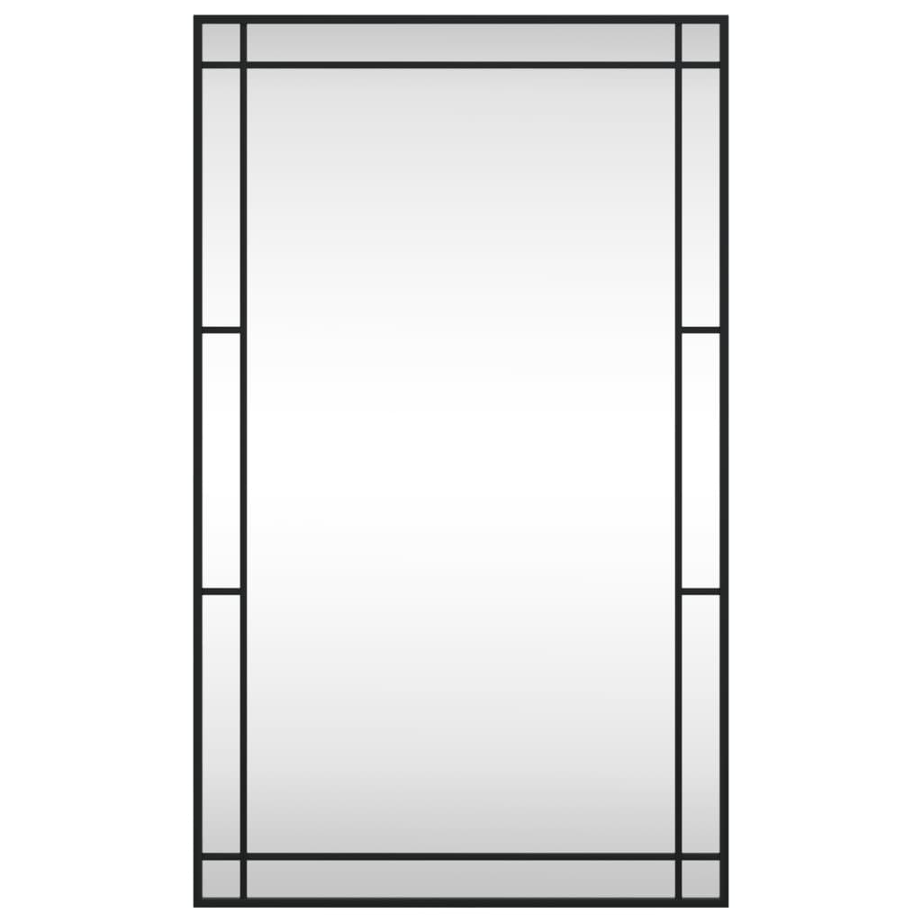 Black Wall Mirror 60x100 cm Rectangular Iron