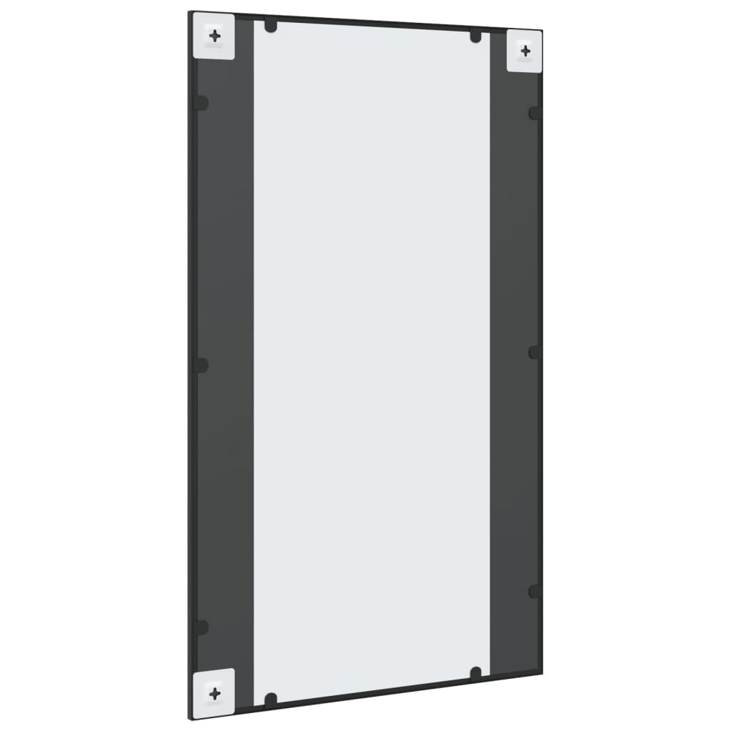 Black Wall Mirror 60x100 cm Rectangular Iron