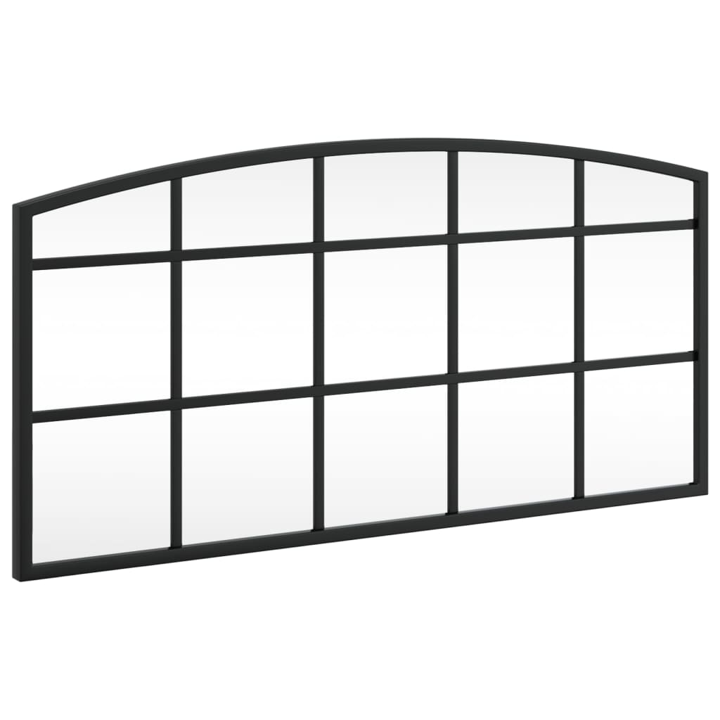 Miroir mural noir 60x30 cm bombé en fer