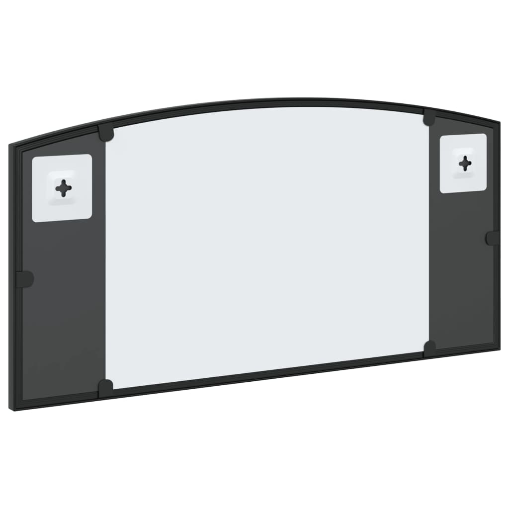Miroir mural noir 60x30 cm bombé en fer