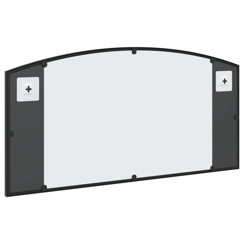 Miroir mural noir 80x40 cm, bombé, fer