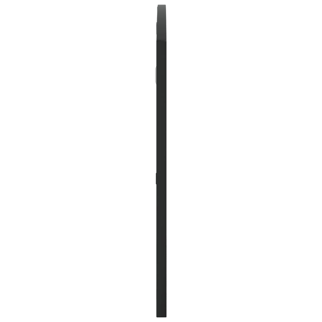 Black Wall Mirror 100x50 cm Arched Iron