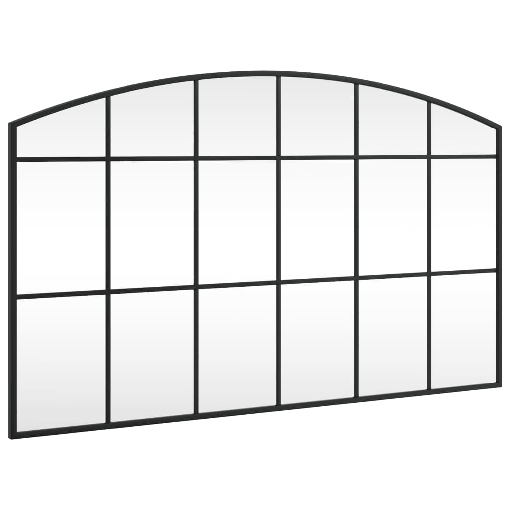 Miroir mural Noir 100x60 cm Bombé Fer