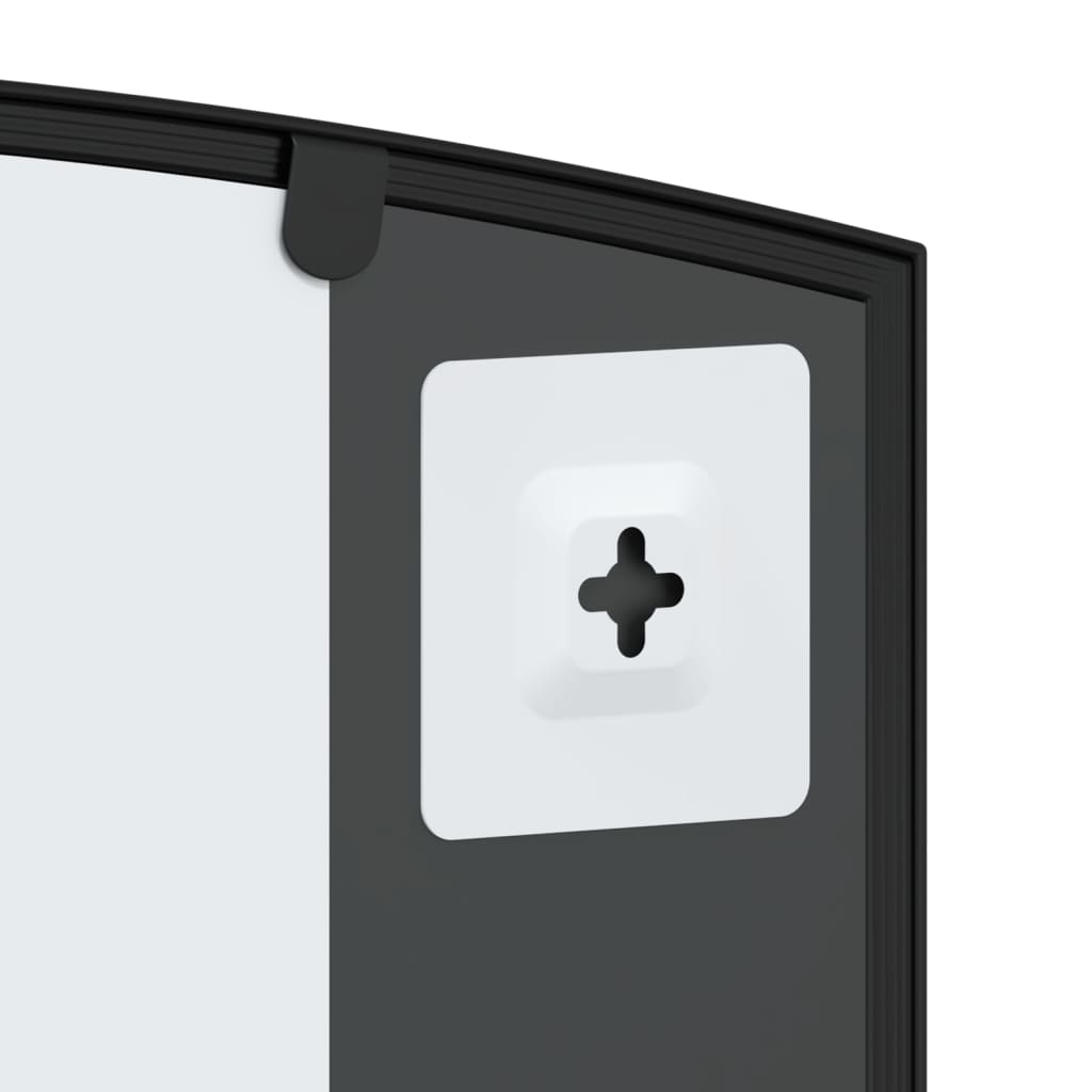 Miroir mural Noir 100x60 cm Bombé Fer