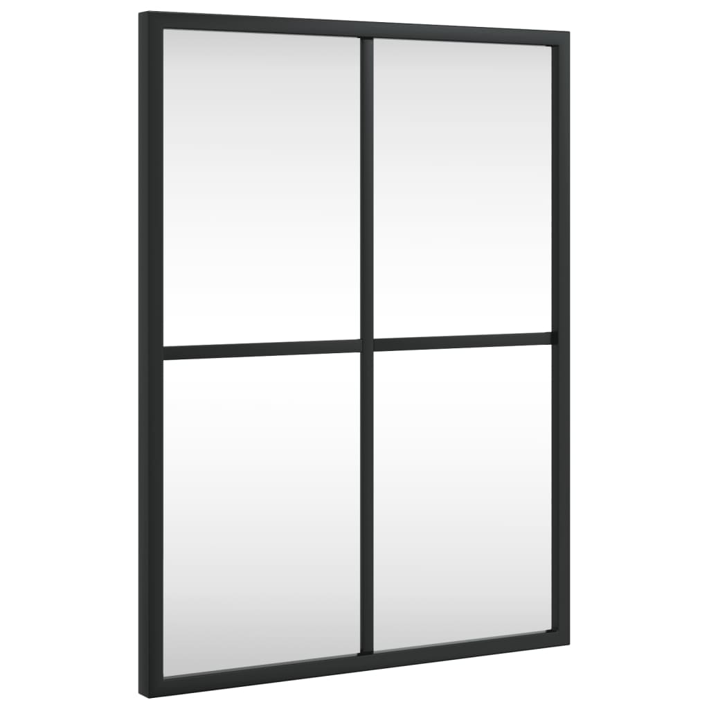 Miroir Mural Noir 30x40 cm Rectangulaire Fer