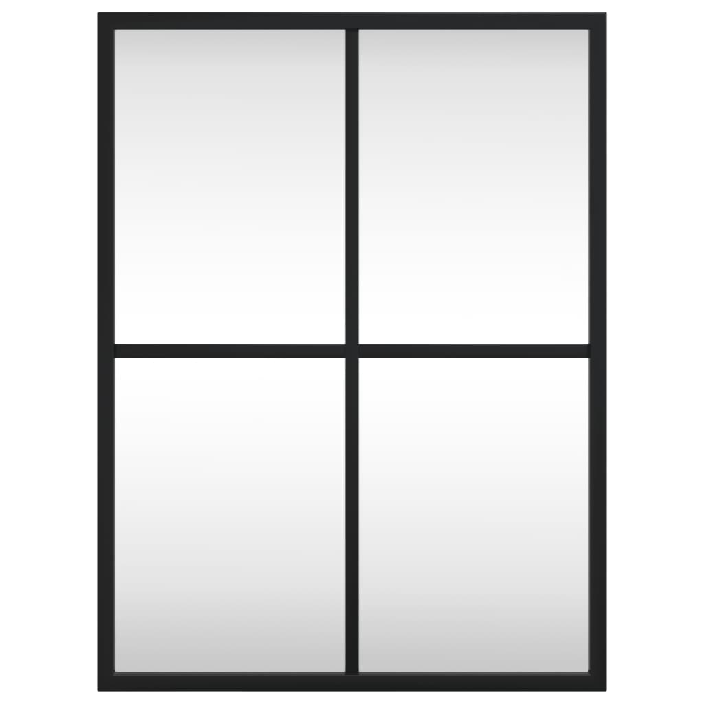 Miroir Mural Noir 30x40 cm Rectangulaire Fer