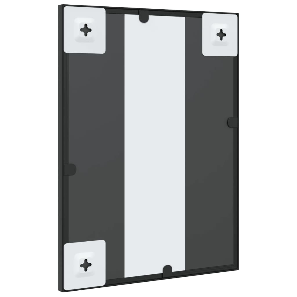 Miroir Mural Noir 30x40 cm Rectangulaire Fer