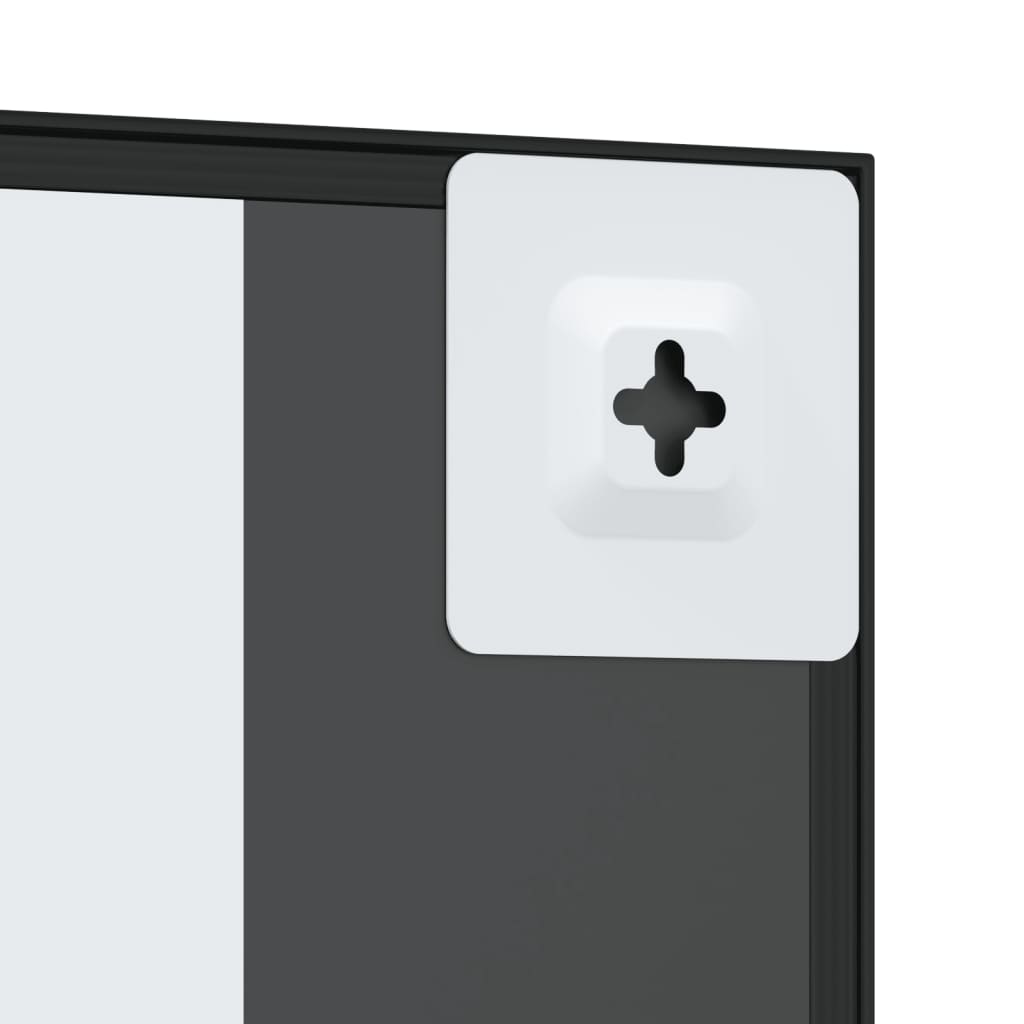 Miroir Mural Noir 30x40 cm Rectangulaire Fer
