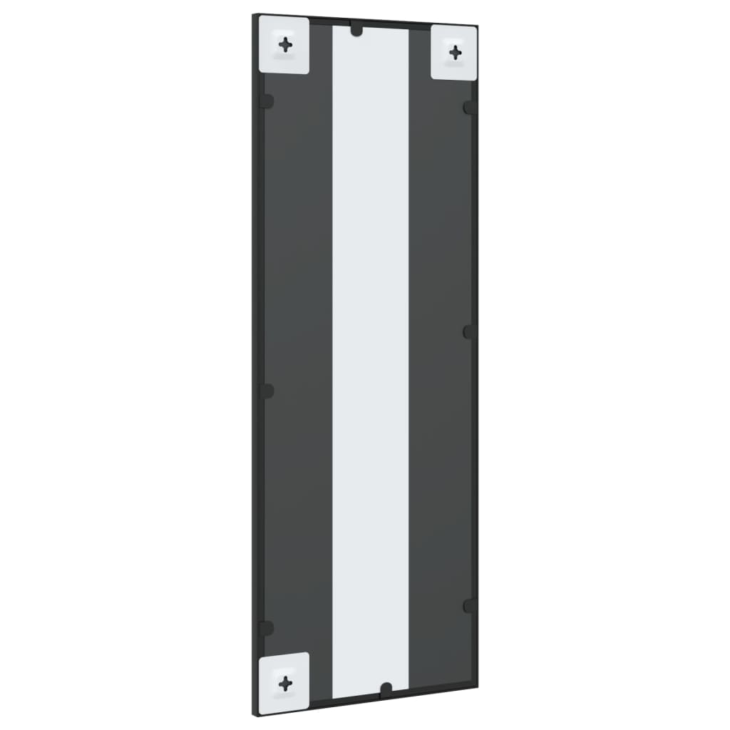 Black Wall Mirror 30x80 cm Rectangular Iron