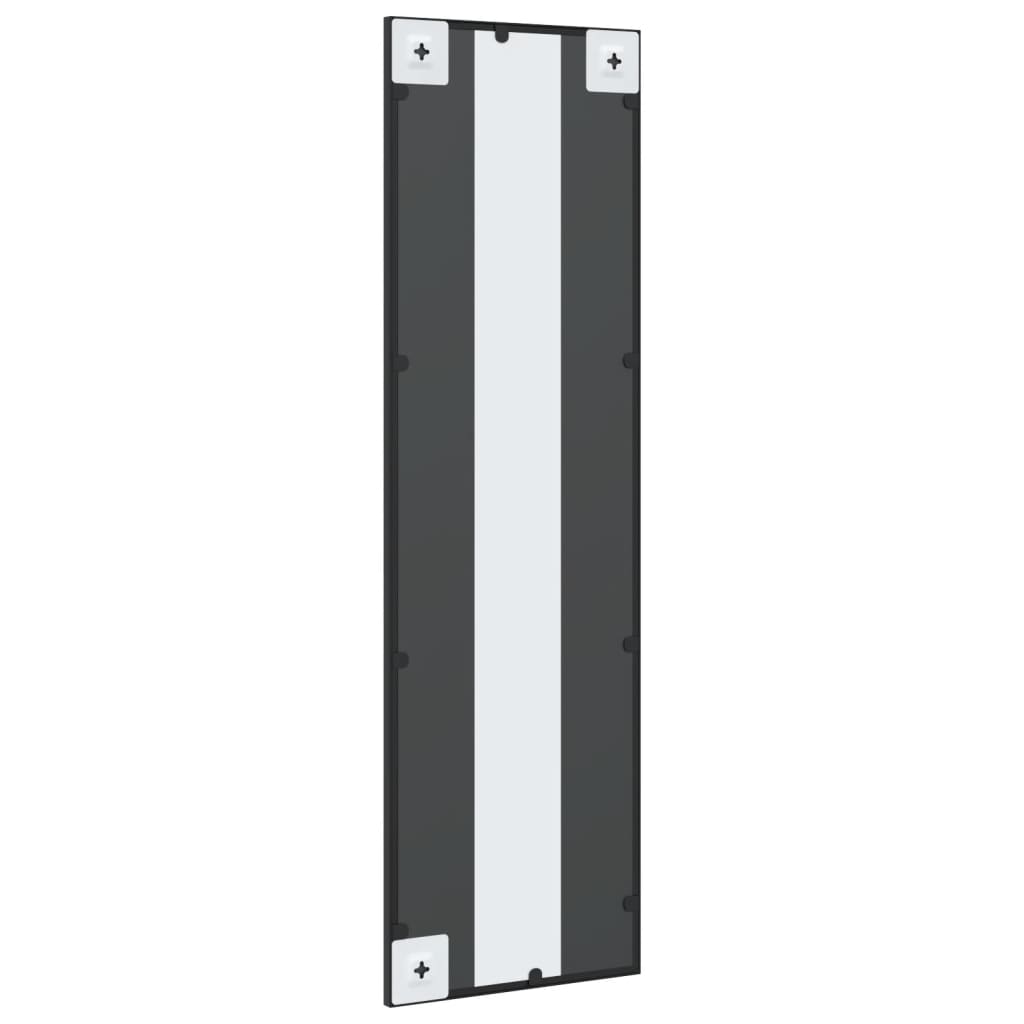 Black Wall Mirror 30x100 cm Rectangular Iron