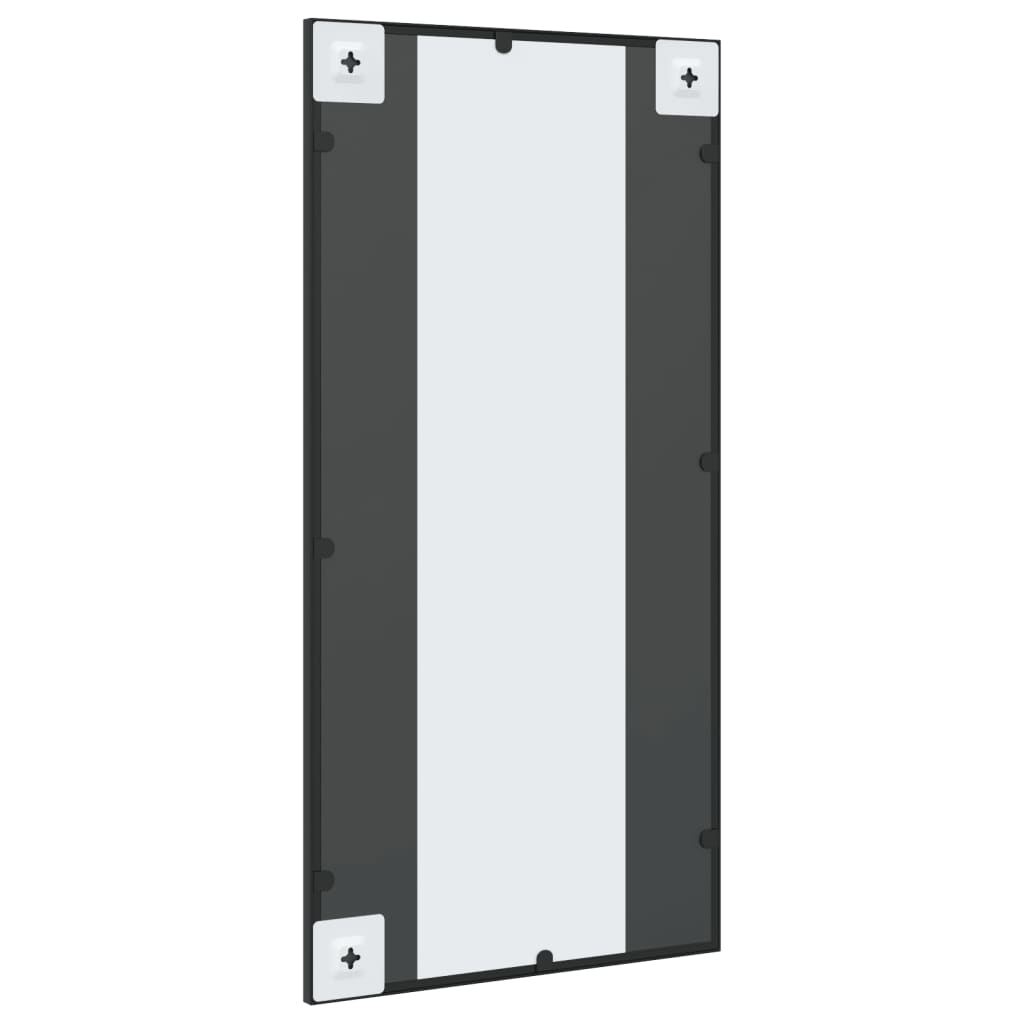 Black Wall Mirror 40x80 cm Rectangular Iron