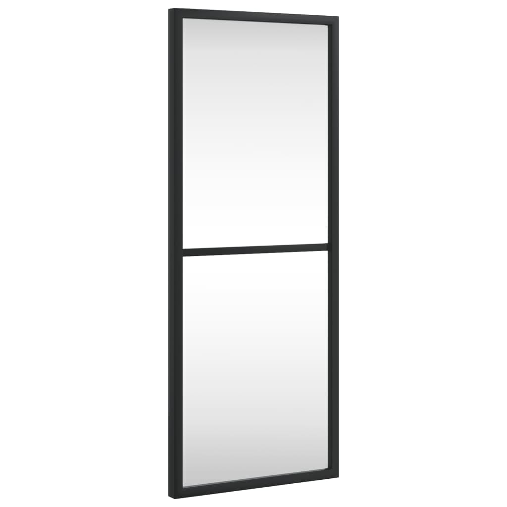 Wall Mirror Black 20x50 cm Rectangular Iron