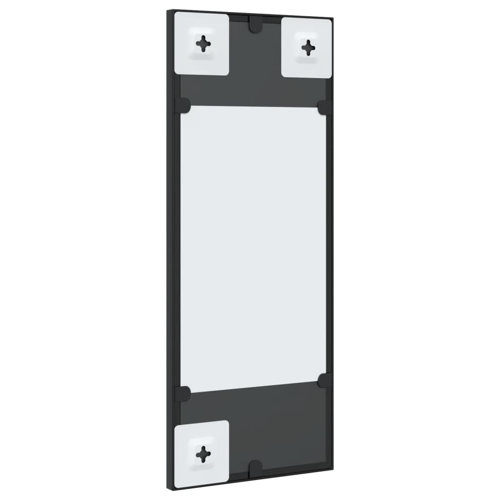 Wall Mirror Black 20x50 cm Rectangular Iron