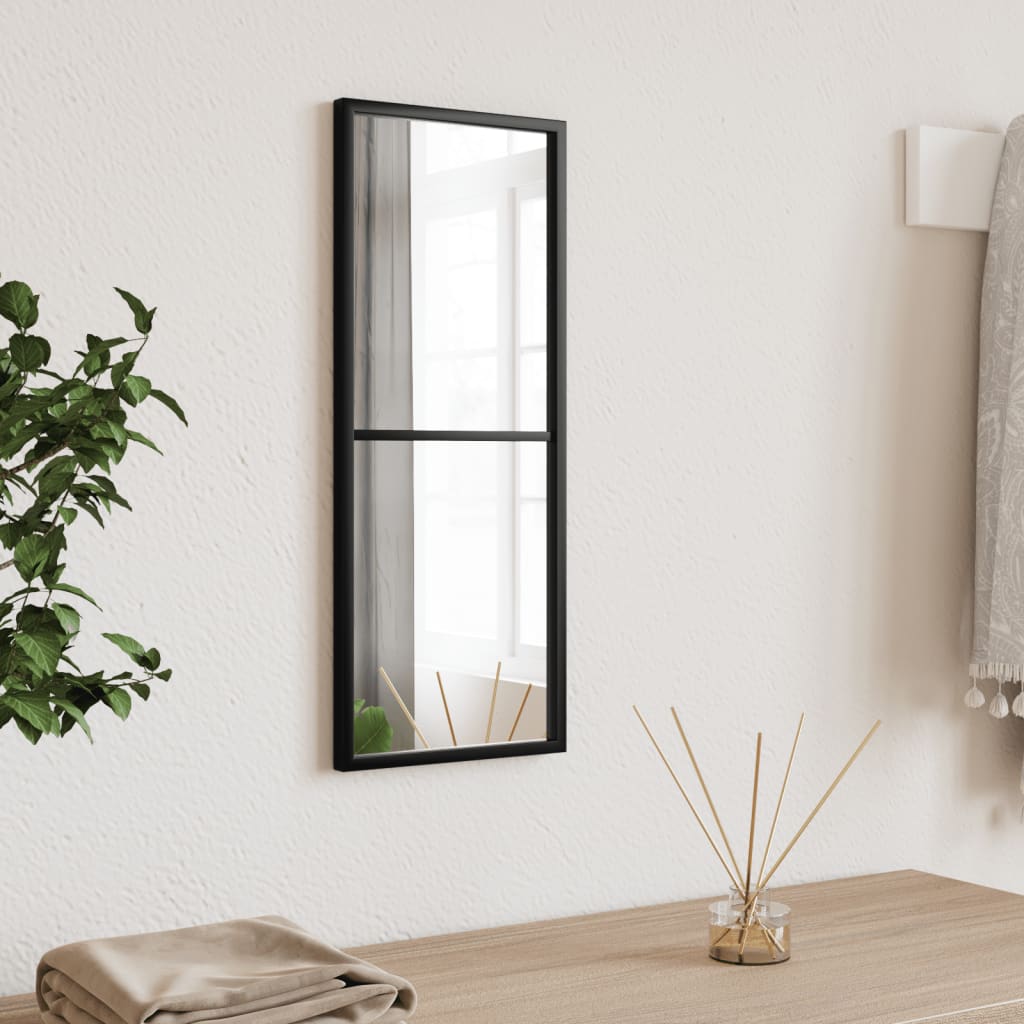 Wall Mirror Black 20x50 cm Rectangular Iron