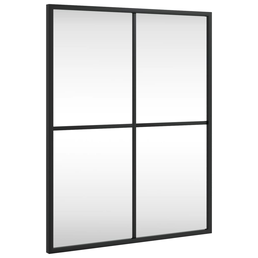Miroir mural noir 40x50 cm rectangulaire en fer