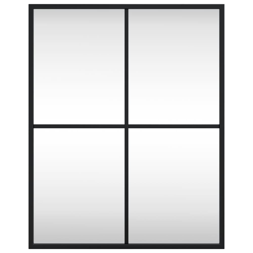 Miroir mural noir 40x50 cm rectangulaire en fer
