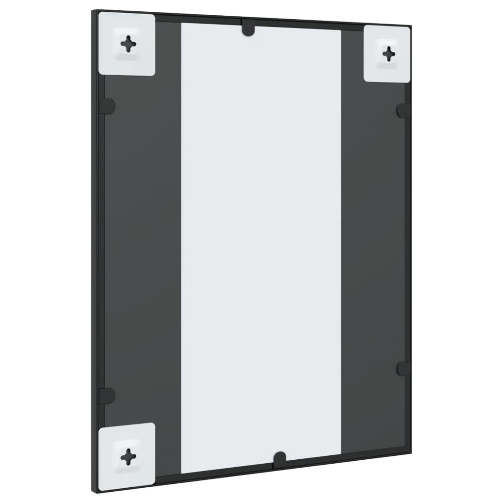 Miroir mural noir 40x50 cm rectangulaire en fer
