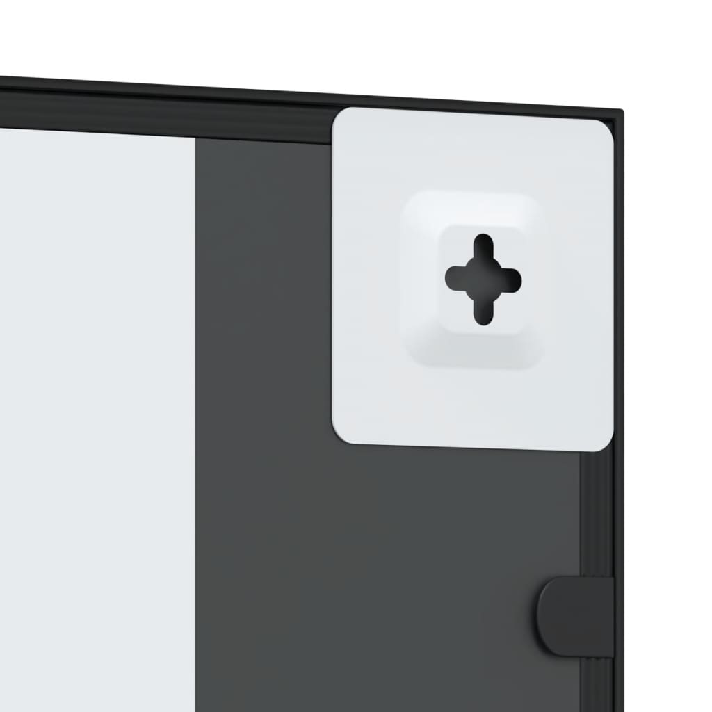 Miroir mural noir 40x50 cm rectangulaire en fer