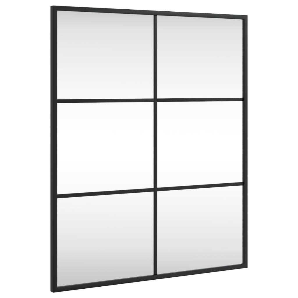 Miroir mural noir 50x60 cm rectangulaire en fer
