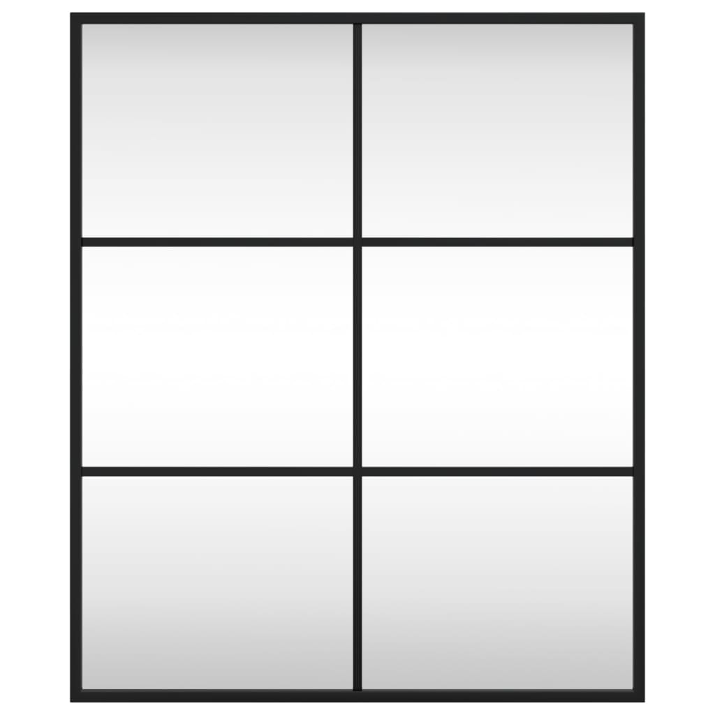 Miroir mural noir 50x60 cm rectangulaire en fer