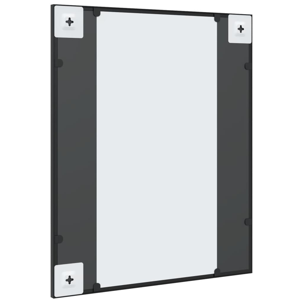 Miroir mural noir 50x60 cm rectangulaire en fer