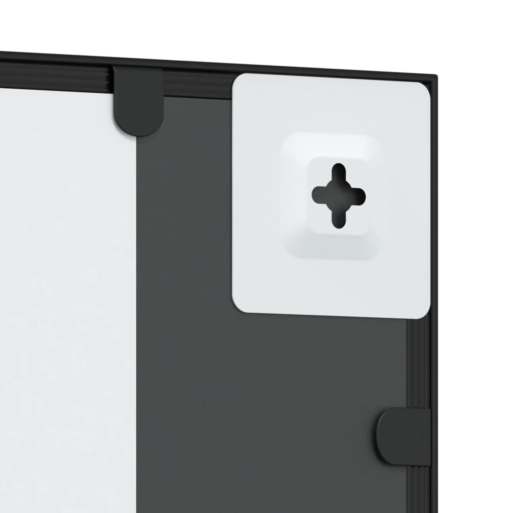 Miroir mural noir 50x60 cm rectangulaire en fer
