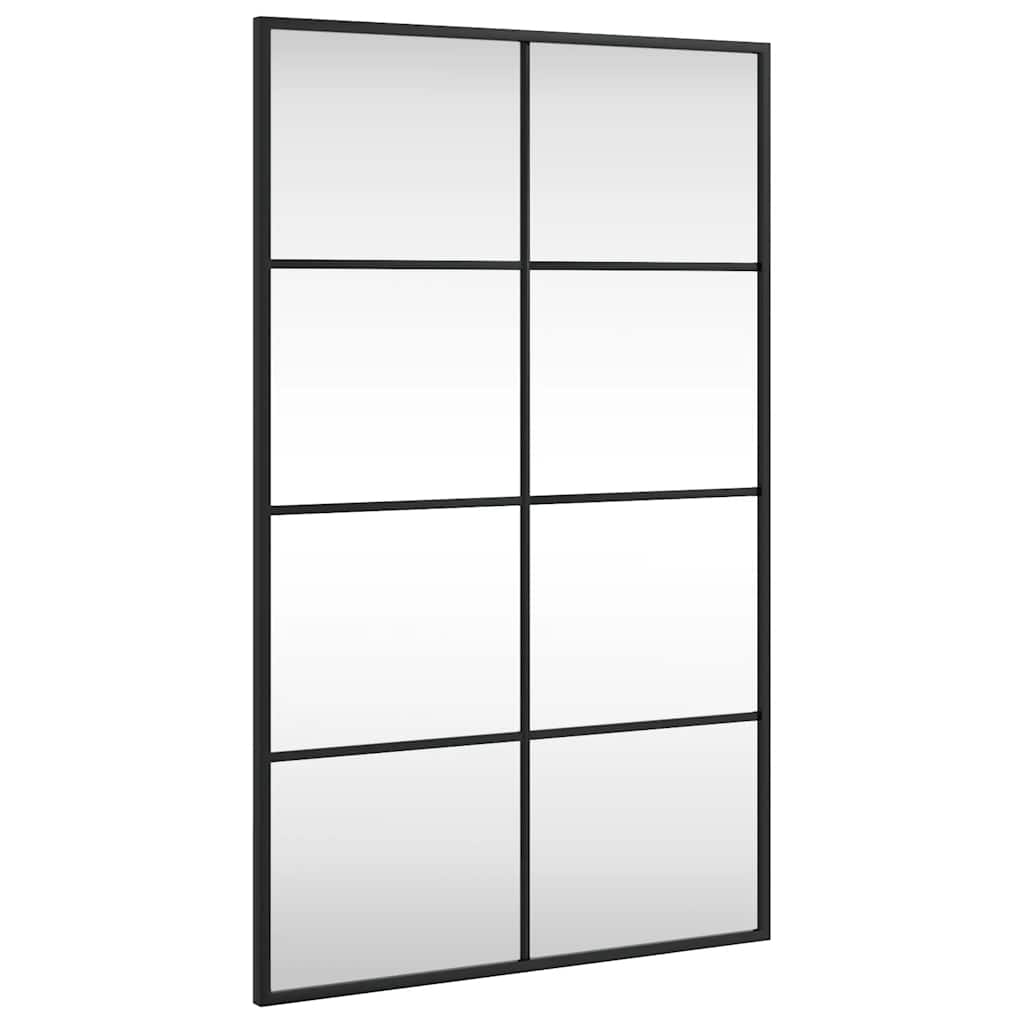 Wall Mirror Black 50x80 cm Rectangular Iron
