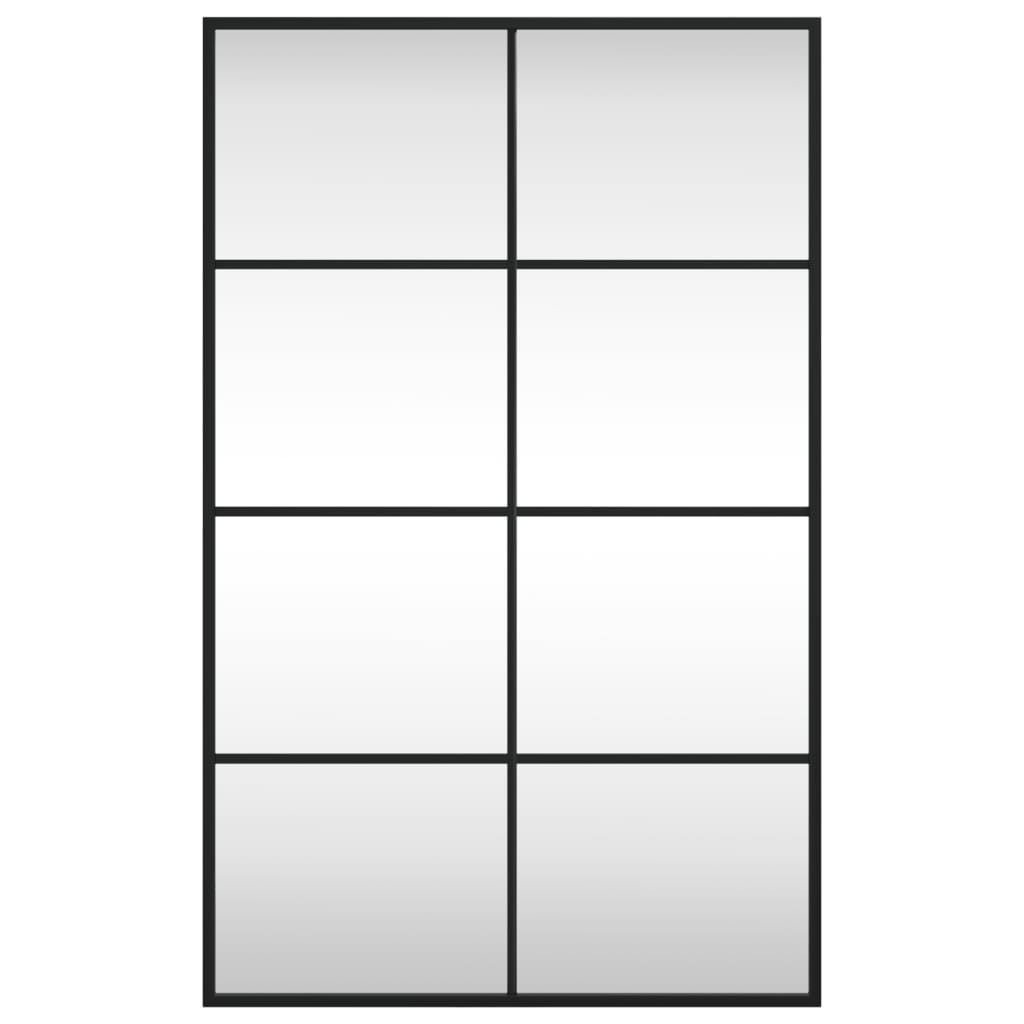 Wall Mirror Black 50x80 cm Rectangular Iron