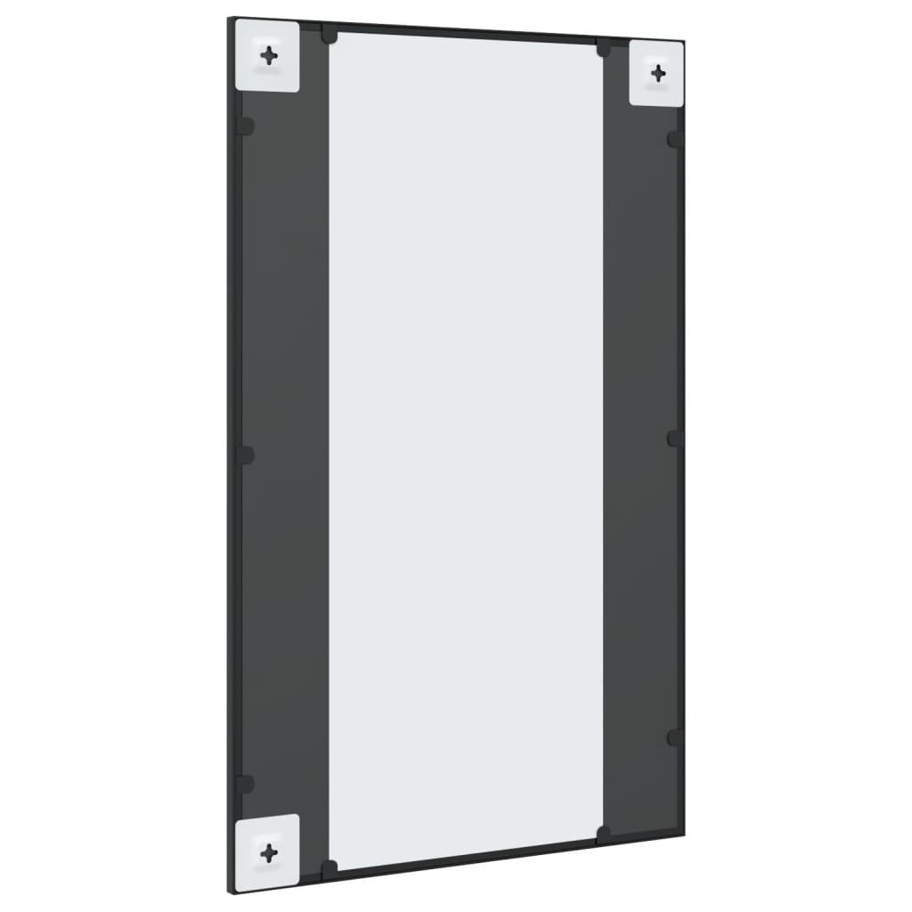 Wall Mirror Black 50x80 cm Rectangular Iron