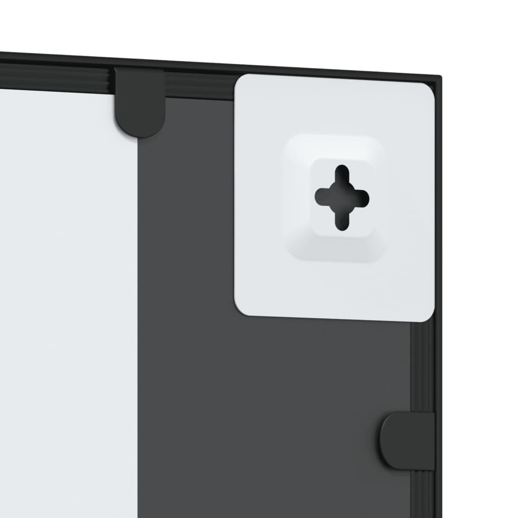 Wall Mirror Black 50x80 cm Rectangular Iron
