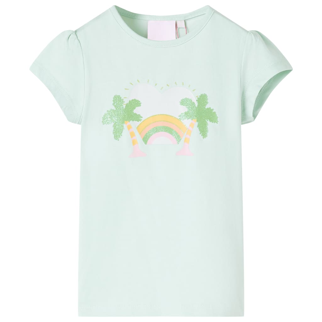 T-shirt enfant vert menthe clair 128