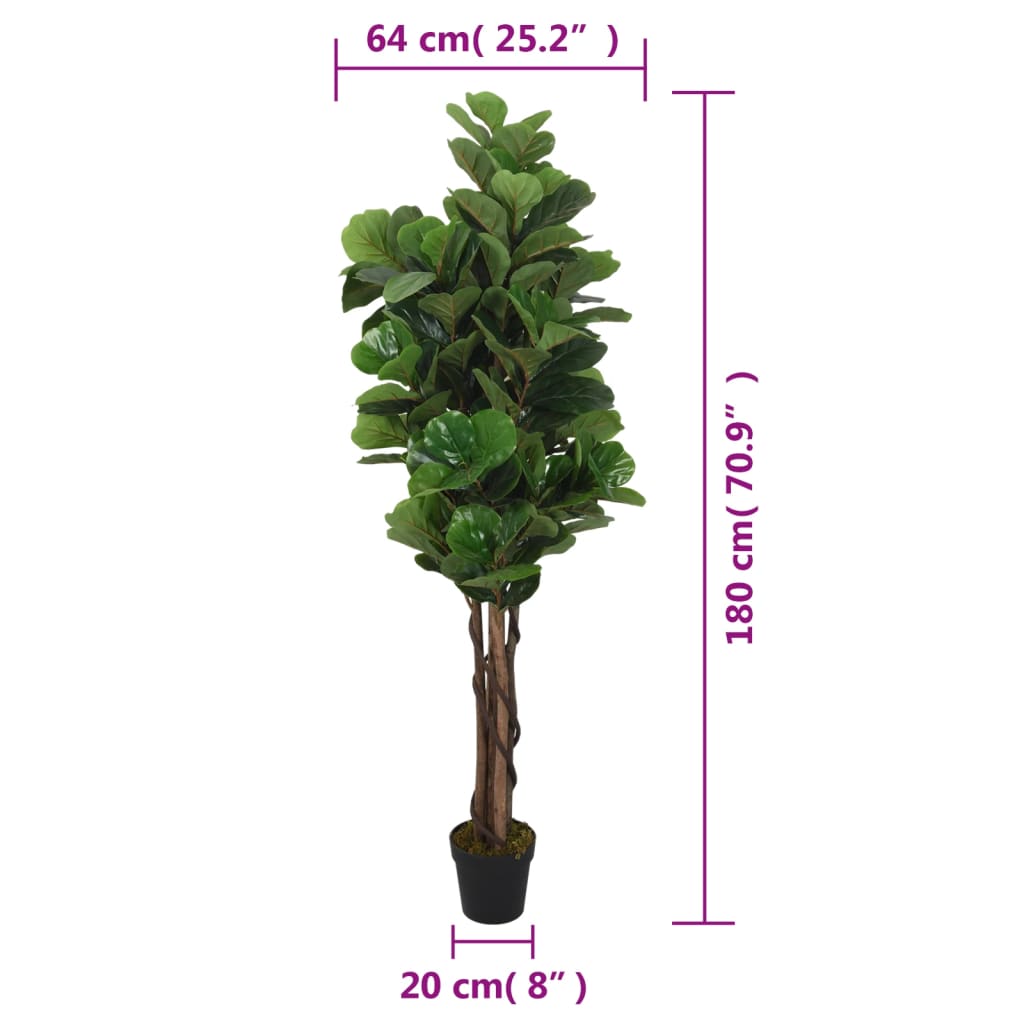 Figuier Artificiel 232 Feuilles 180 cm Vert