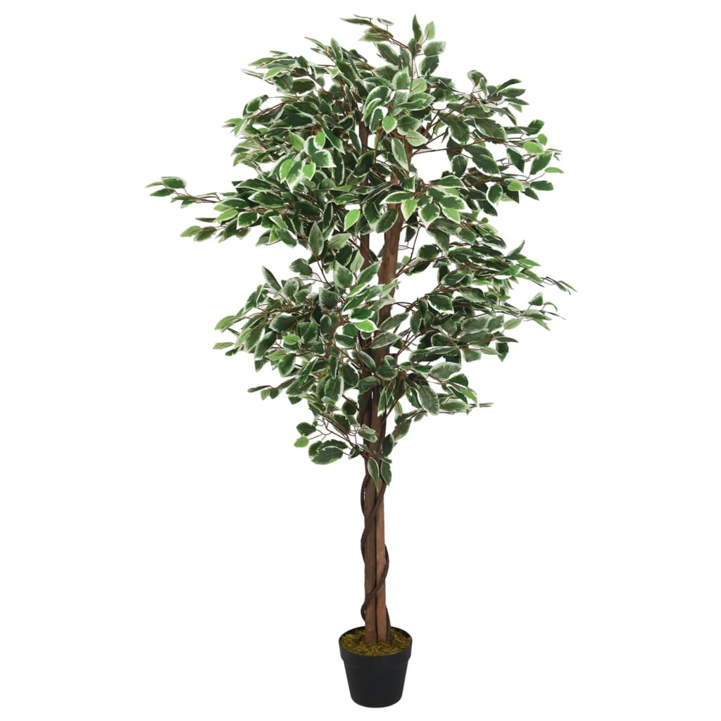 Artificial Ficus Tree, 1260 Leaves, 200 cm, Green
