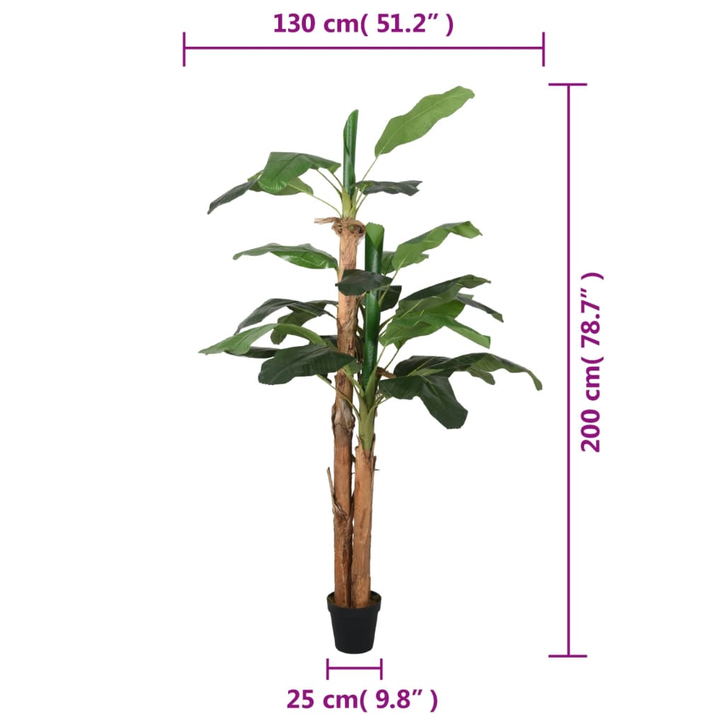 Bananier Artificiel 22 Feuilles 200 cm Vert
