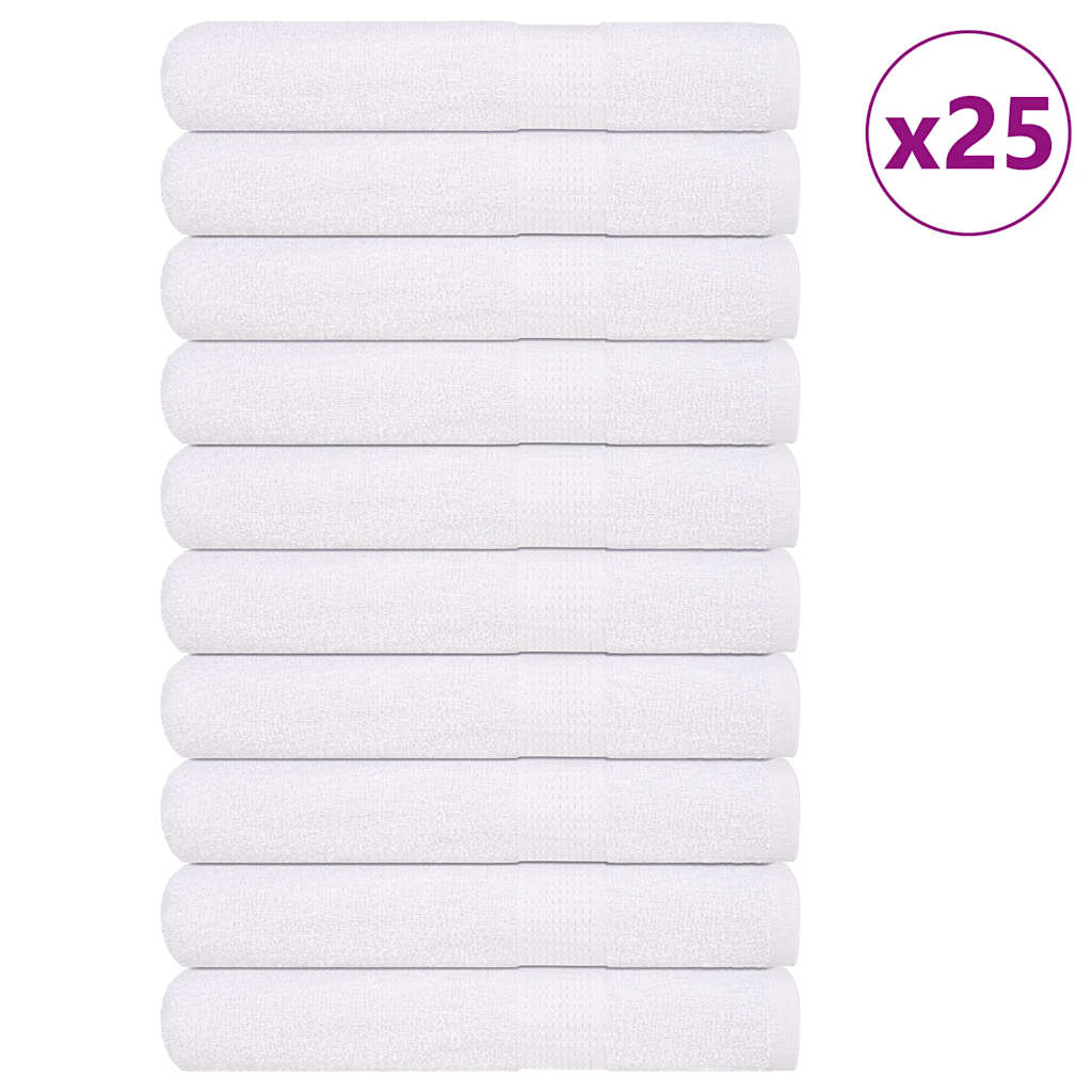 Serviettes de sauna FROGN 25 pces Blanc 80x200 cm 360 g/m²