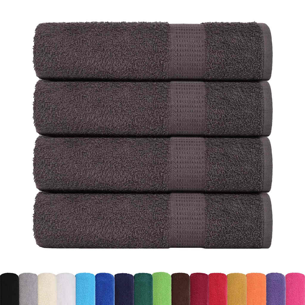 Serviettes de bain FROGN 4 p. anthracite 100x150 cm 360 g/m²
