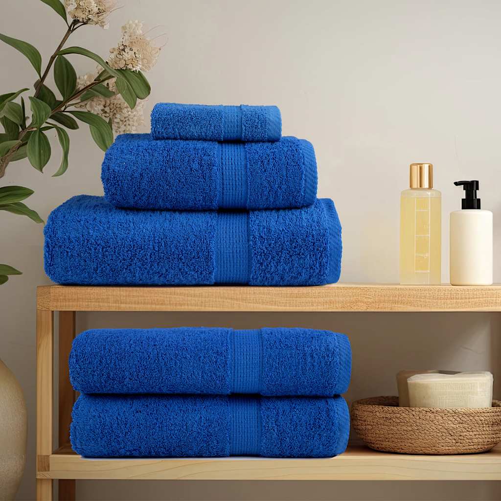 Serviettes de douche FROGN 10 pièces Bleu 70x140 cm 360 g/m²