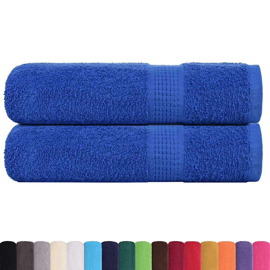 Serviettes de bain FROGN 2 pces Bleu 100x150 cm 360 g/m²