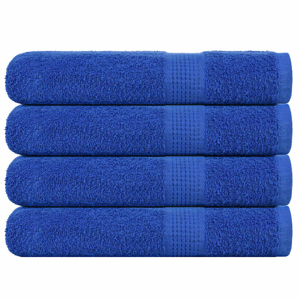 Serviettes de sauna FROGN 4 p. Bleu 80x200 cm 360 g/m²